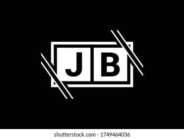 Plantilla de vectores de diseño de logotipo J B de la letra monograma inicial. Diseño de logotipo de letras J B	