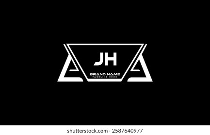 Initial Monogram Letter J H Logo Design Vector Template. JH Letter Logo Design