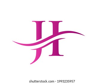 Vector de diseño del logotipo de la JI, letra de monograma inicial. Diseño de logotipo de letras JI con moderno diseño