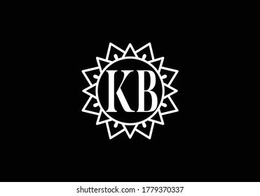 Initial Monogram Letter K B Logo Design Vector Template. K B Letter Logo Design