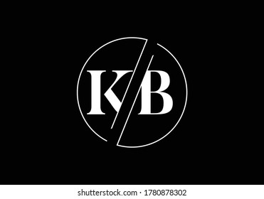 Initial Monogram Letter K B Logo Design Vector Template. K B Letter Logo Design