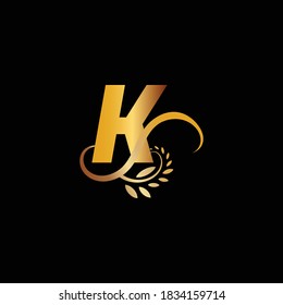 Letra monograma inicial K florece logotipo