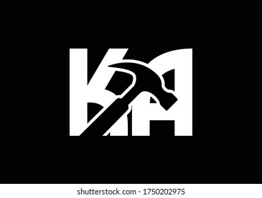 Initial Monogram Letter K A Logo Design Vector Template. K A Letter Logo Design