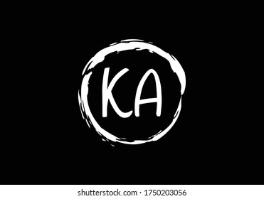 Initial Monogram Letter K A Logo Design Vector Template. K A Letter Logo Design