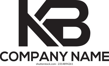 Initial Monogram Letter KB Logo Design Vector. KB logo design Stock Vector download