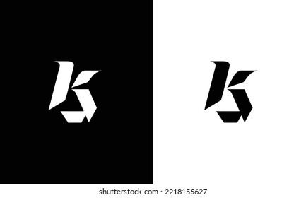 Initial Monogram Letter KJ Logo Design Vector Template. KJ Letter Logo Design