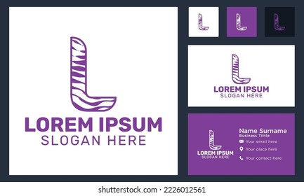 initial monogram letter l animal skin logo vector design