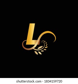 Initial Monogram Letter L Flourishes Logo