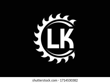 Initial Monogram Letter L  K Logo Design Vector Template. LK Letter Logo Design