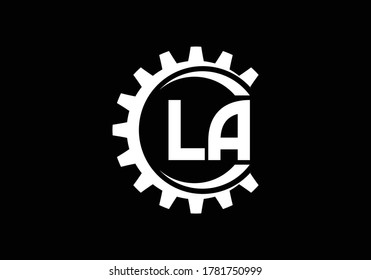 Initial Monogram Letter L A Logo Design Vector Template. L A letter sign symbol