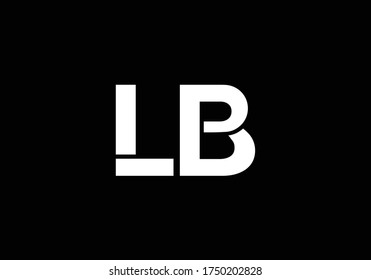 Plantilla de vectores de diseño del logotipo LB de la carta monograma inicial. Diseño de logotipo de carta L B