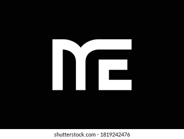 Initial Monogram Letter M E Logo Design Vectorvorlage. M E-Letter-Logo-Design