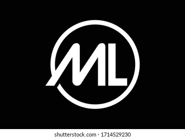 Initial Monogram Letter M L Logo Design Vector Template. ML Letter Logo Design