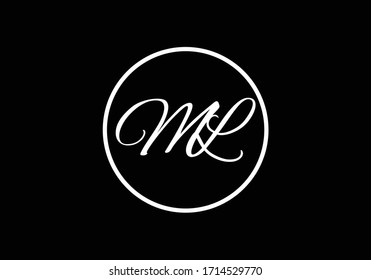 Initial Monogram Letter M L Logo Design Vector Template. ML Letter Logo Design