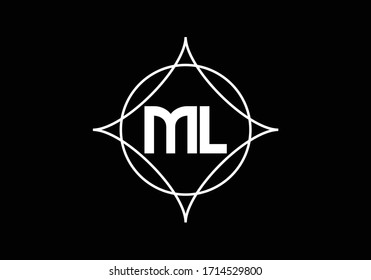 Initial Monogram Letter M L Logo Design Vector Template. ML Letter Logo Design