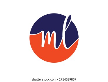 Initial Monogram Letter M L Logo Design Vector Template. ML Letter Logo Design