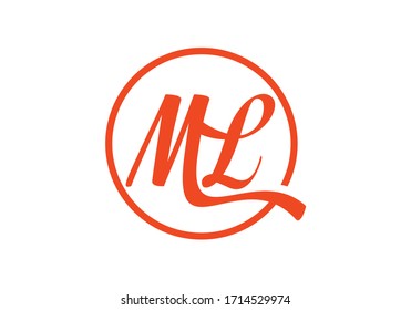 Initial Monogram Letter M L Logo Design Vector Template. ML Letter Logo Design