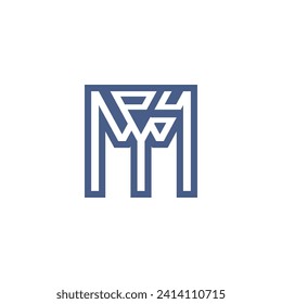 Initial Monogram Letter M Logo Design Vector Template