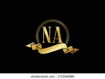 Initial Monogram Letter N A Logo Design Vector Template. N A Letter Logo Design