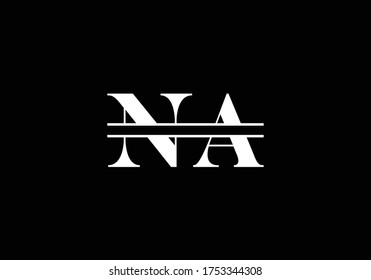 Initial Monogram Letter N A Logo Design Vector Template. N A Letter Logo Design