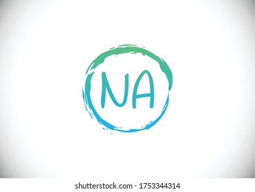 Initial Monogram Letter N A Logo Design Vector Template. N A Letter Logo Design