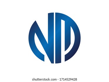 Initial Monogram Letter N M Logo Design Vector Template. NM Letter Logo Design