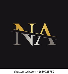 Initial Monogram Letter NA Logo Design Vector Template. NA Letter Logo Design