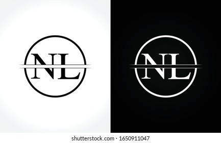 Initial Monogram Letter NL Logo Design Vector Template. NL Letter Logo Design