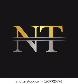 Initial Monogram Letter NT Logo Design Vector Template. NT Letter Logo Design