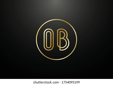 Initial Monogram Letter O B Logo Design Vectorvorlage. O-B-Buchstaben-Logo-Design