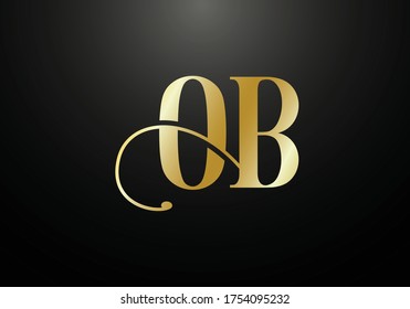 Initial Monogram Letter O B Logo Design Vector Template. O B Letter Logo Design