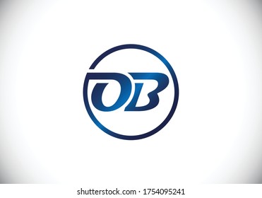 Initial Monogram Letter O B Logo Design Vector Template. O B Letter Logo Design
