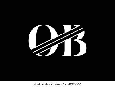 Initial Monogram Letter O B Logo Design Vector Template. O B Letter Logo Design