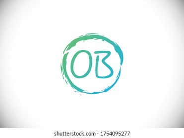 Initial Monogram Letter O B Logo Design Vector Template. O B Letter Logo Design