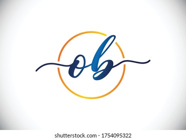 Initial Monogram Letter O B Logo Design Vector Template. O B Letter Logo Design