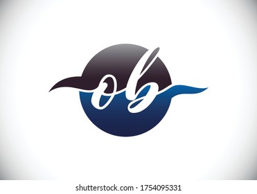 Initial Monogram Letter O B Logo Design Vector Template. O B Letter Logo Design