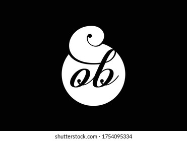 Initial Monogram Letter O B Logo Design Vector Template. O B Letter Logo Design