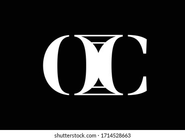 Initial Monogram Letter O C Logo Design Vector Template. OC Letter Logo Design