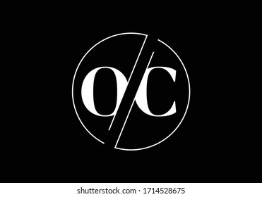 Initial Monogram Letter O C Logo Design Vector Template. OC Letter Logo Design