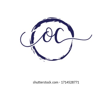 Initial Monogram Letter O C Logo Design Vector Template. OC Letter Logo Design