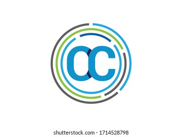 Initial Monogram Letter O C Logo Design Vector Template. OC Letter Logo Design