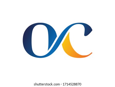 Initial Monogram Letter O C Logo Design Vector Template. OC Letter Logo Design