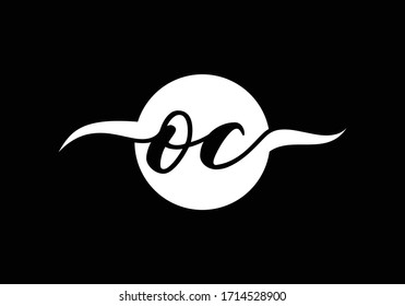 Initial Monogram Letter O C Logo Design Vector Template. OC Letter Logo Design