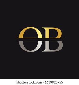 Initial Monogram Letter OB Logo Design Vector Template. OB Letter Logo Design