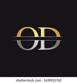 Initial Monogram Letter OD Logo Design Vector Template. OD Letter Logo Design
