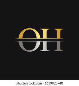 Initial Monogram Letter OH Logo Design Vector Template. OH Letter Logo Design