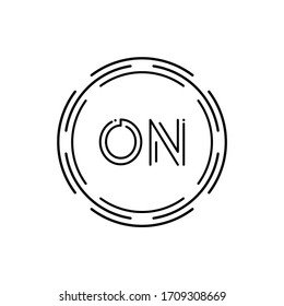 Initial Monogram Letter ON Logo Design In Black Colors. Digital Technology ON Letter Logo Vector Illustration.