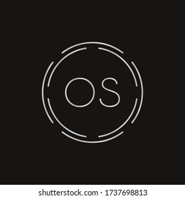 Initial Monogram Letter OS Logo Design Vector Template. Digital Technology OS Letter Logo Design