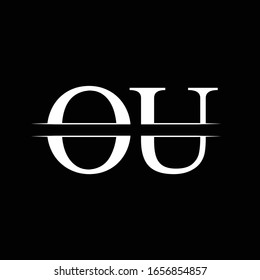 Initial Monogram Letter OU Logo Design Vector Template. OU Letter Logo Design