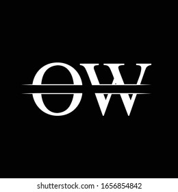 Initial Monogram Letter Ow Logo Design Stock Vector (Royalty Free ...